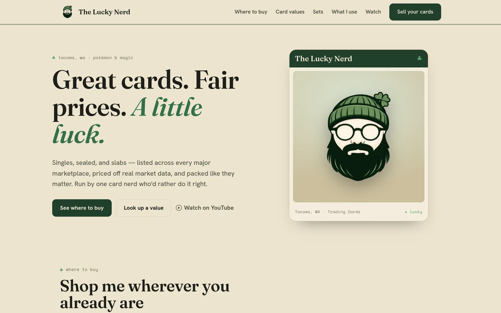 The Lucky Nerd home page